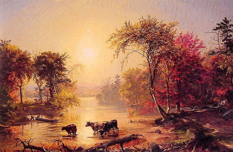 Jasper Francis Cropsey Autumn in America oil painting picture